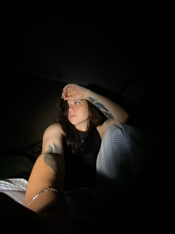 Late-night bedroom self-portraits in Chaikovsky, Russia