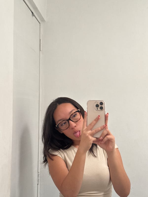 Woman takes playful selfie in Puebla, Mexico
