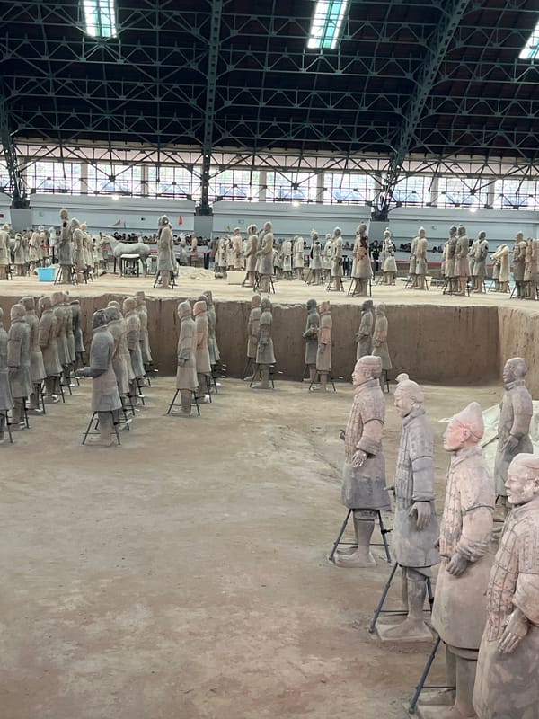 Xi'an's Terracotta Army pits and city streets