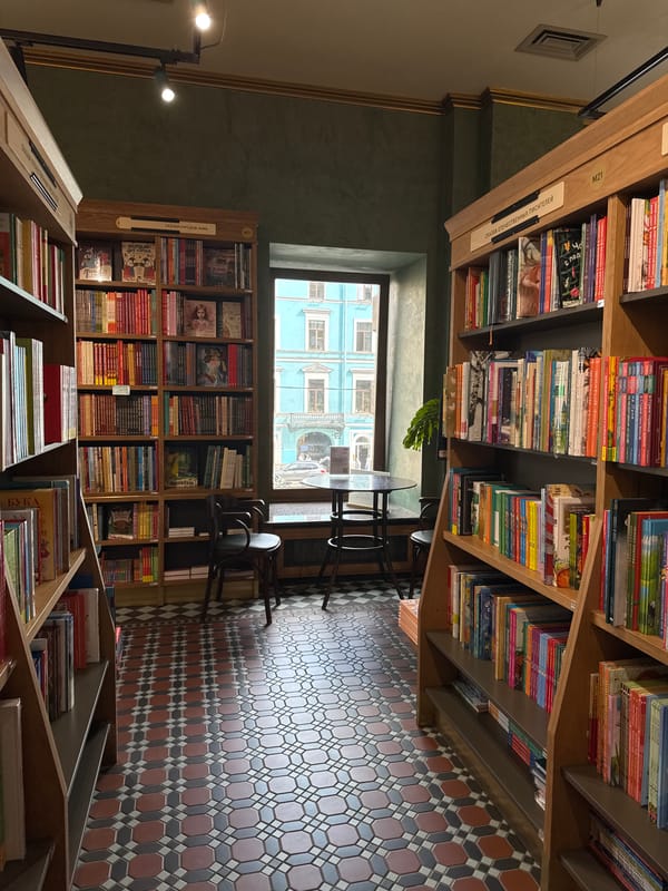 Inside Dom Knigi, Saint Petersburg's landmark bookstore on Nevsky Prospekt
