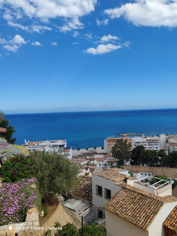 Mediterranean views captured from elevated position in Altea, Spain