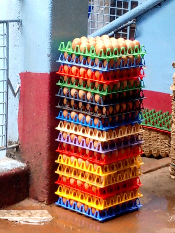 Traditional meat roasting and egg vendors active in Nairobi