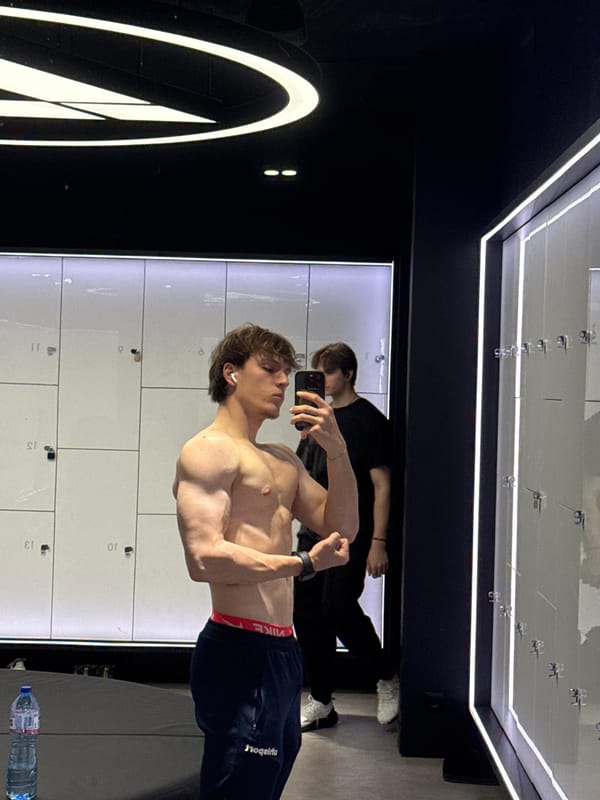 Gym selfies and workout scenes captured in Sofia fitness center