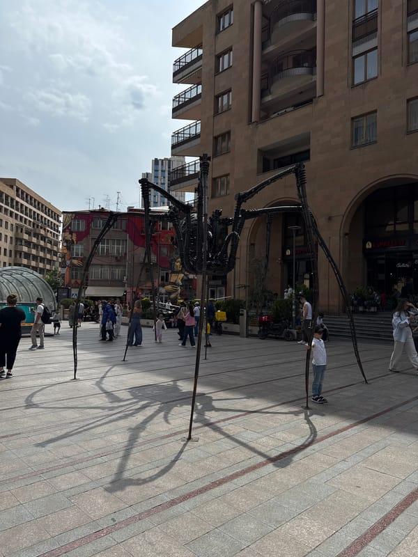 Morning scenes captured around Yerevan's urban squares and cafes
