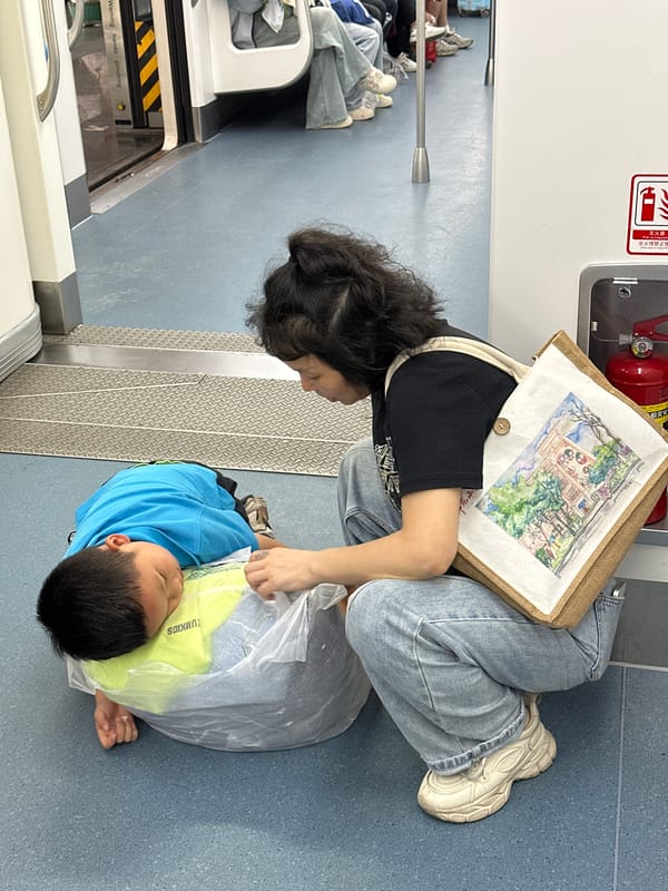 Morning commuters observed on subway car during rush hour