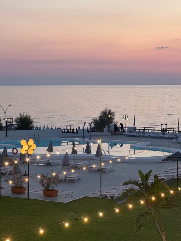 Seaside wedding reception at sunset, Isola delle Femmine