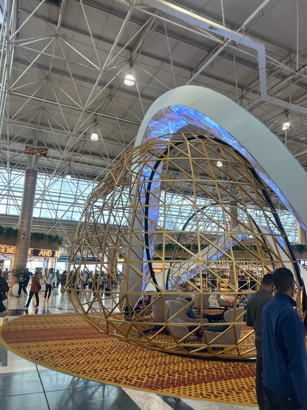 Traveler documents visit to Bole International Airport, Addis Ababa