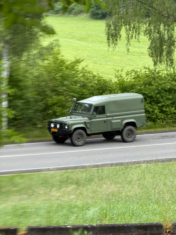 Early morning documentation of military vehicle, facilities in Luxembourg