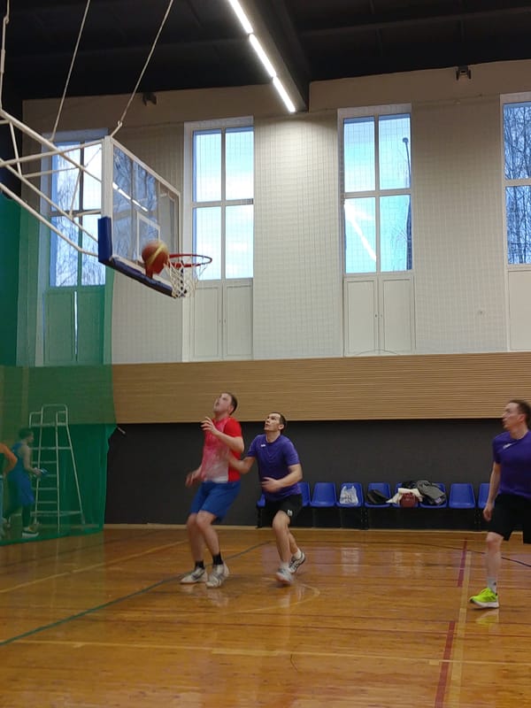 Basketball game underway at Izhevsk gymnasium