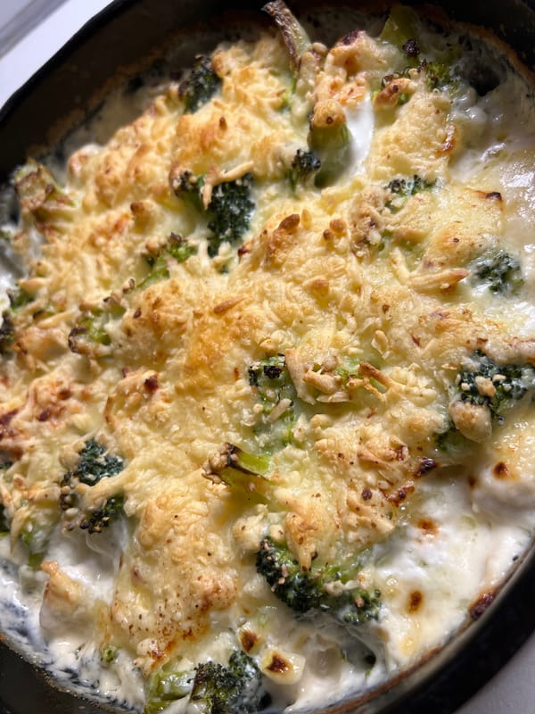 Broccoli gratin photographed in Sofia, Bulgaria