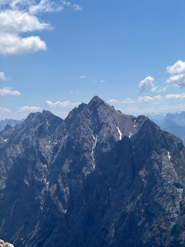 Clear-day views of the Zugspitze from Garmisch-Partenkirchen