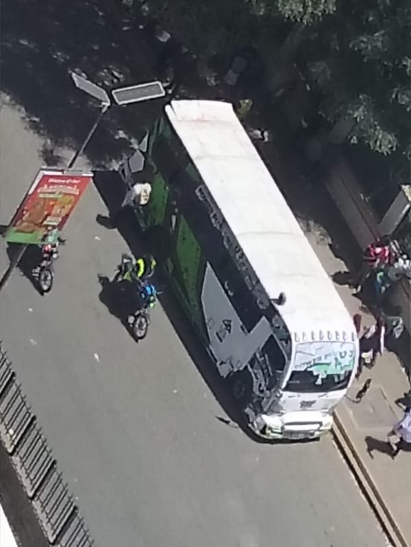 Aerial documentation captures morning traffic patterns across central Nairobi