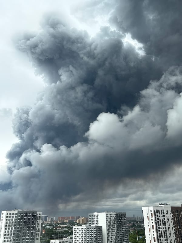 Heavy smoke rises over Tomilino residential district