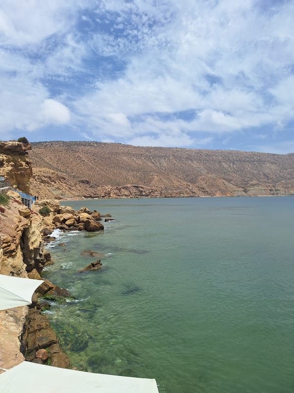 Ordinary afternoon life documented along Imsouane Morocco's scenic coastline