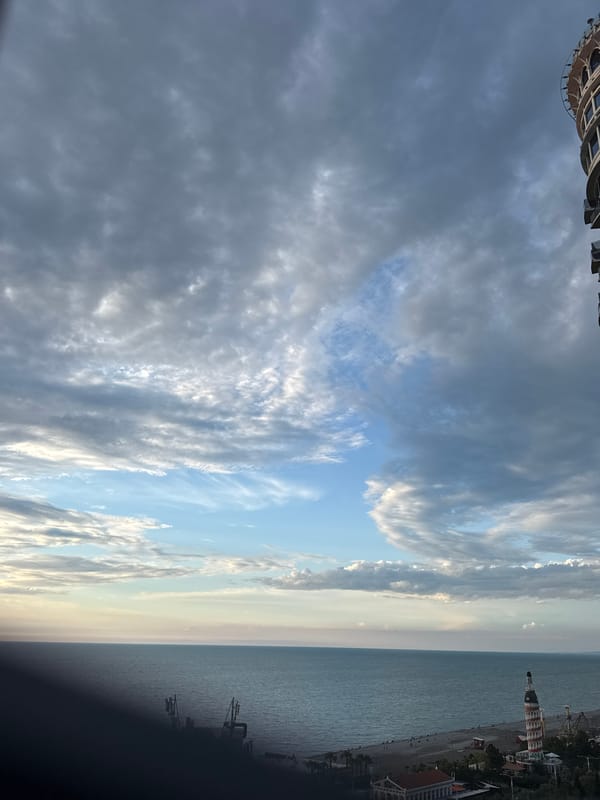 Batumi coastal views and urban development documented by witness