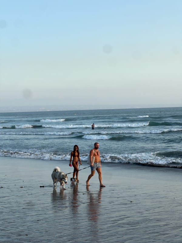 Everyday beach life along North Kuta's shoreline