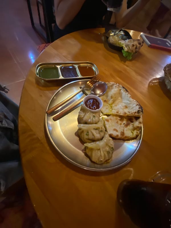 Studio session and a momo lunch somewhere in the city