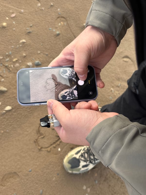 Visitor documents afternoon beach outing at Kama Reservoir, Chaikovsky