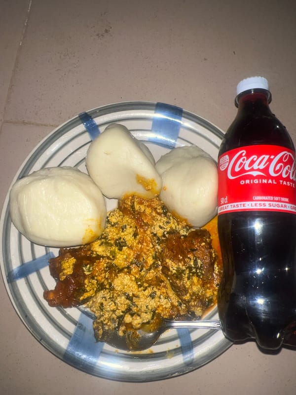 Nigerian meal and car inspection captured in Jos-Gwong area