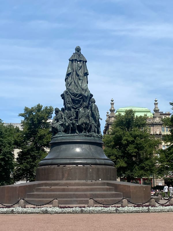 Summer morning along Nevsky Prospekt in central Saint Petersburg