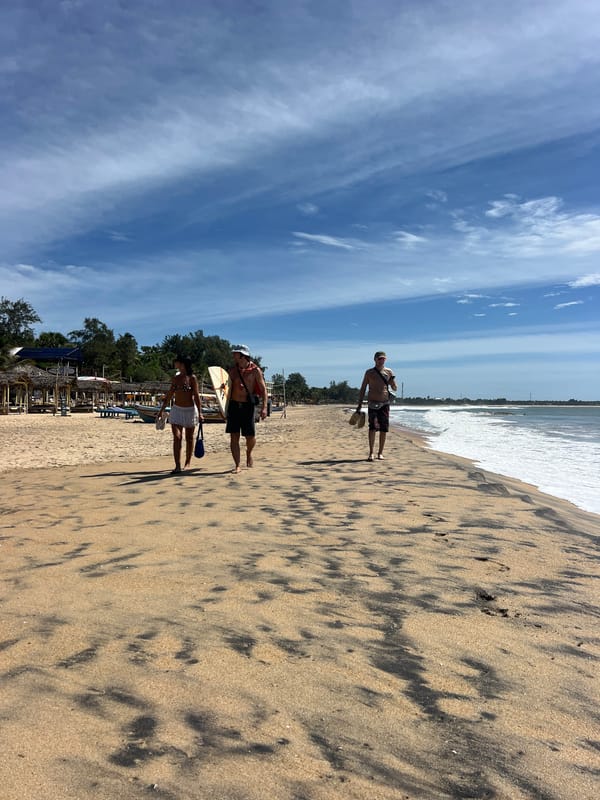 Early morning beach activity captured by witnesses