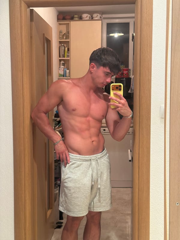 Mirror selfie with yellow phone in Blagoevgrad interior