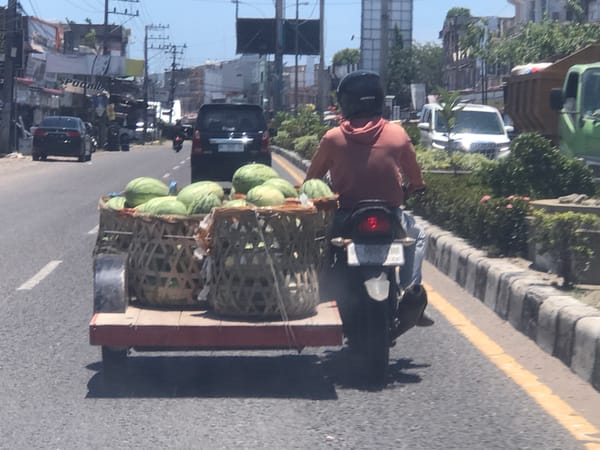 Morning street life documented in Lhokseumawe, Indonesia