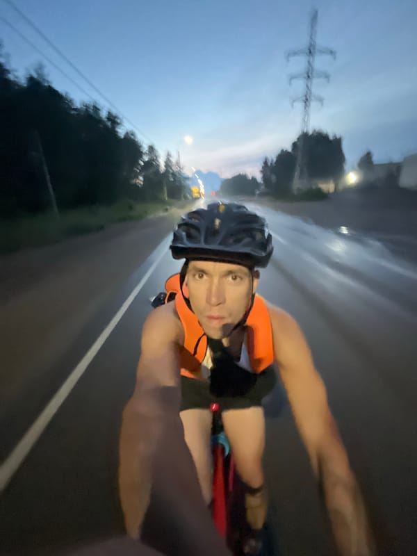 Bike ride and bath time in Chaikovsky, Russia