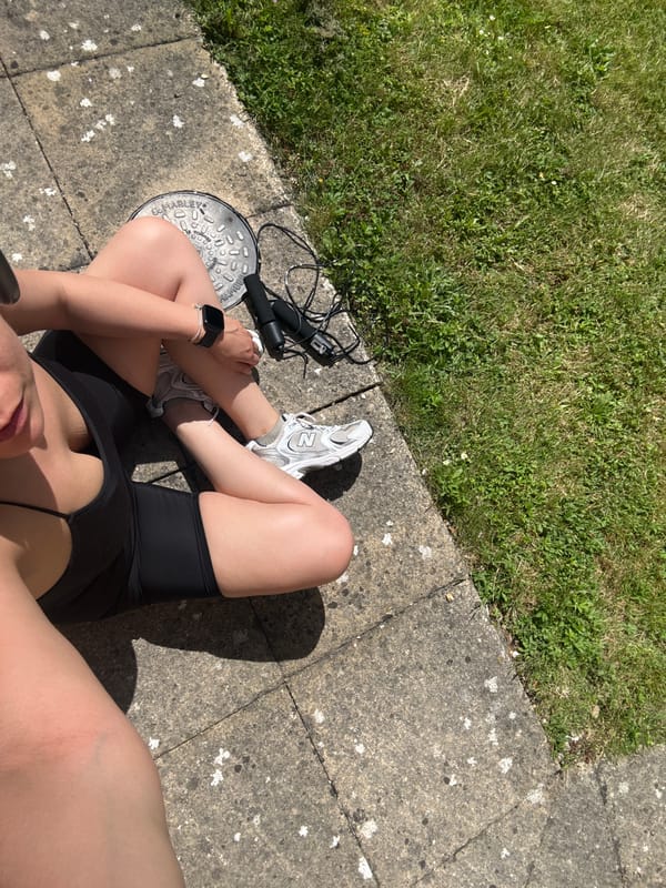 Morning workout routine documented in Great Yarmouth residential area