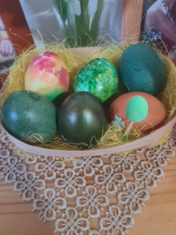 Easter egg display observed in Burgas, Bulgaria