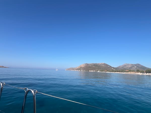 Morning boat outing on calm coastal waters