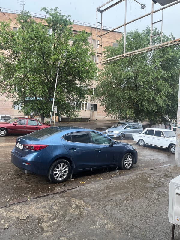 Rainy city streets on a grey June morning