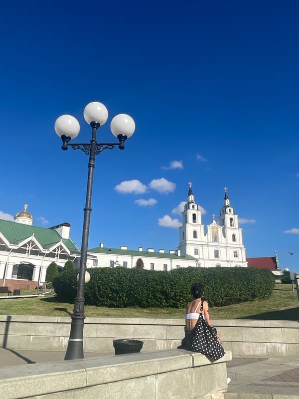Sunny afternoon stroll through a European city's historic center