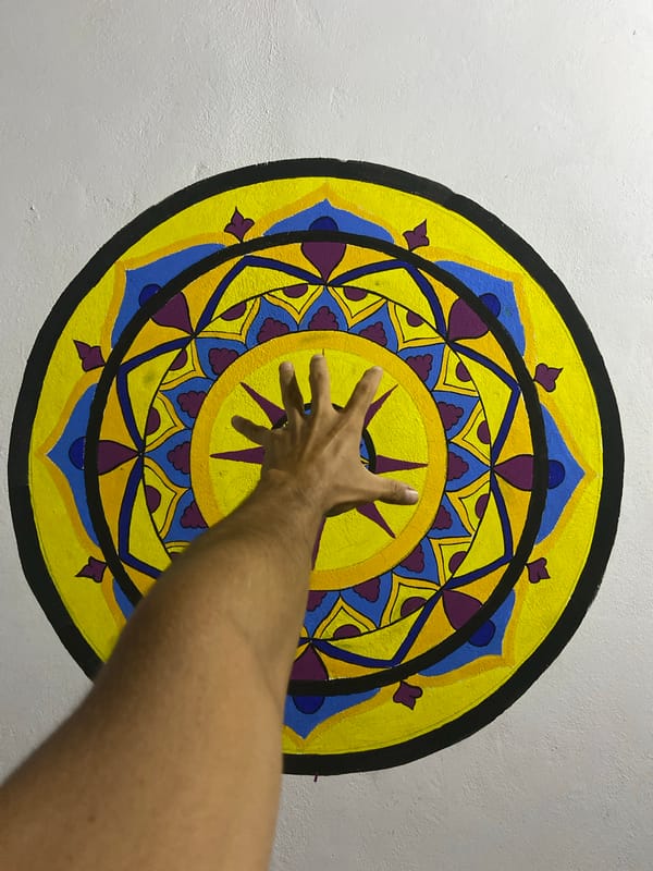 Person shares casual moments with art and reading in Venezuela