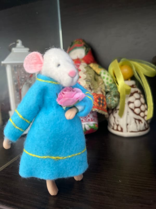Handmade figurines and colorful fish in Voronezh