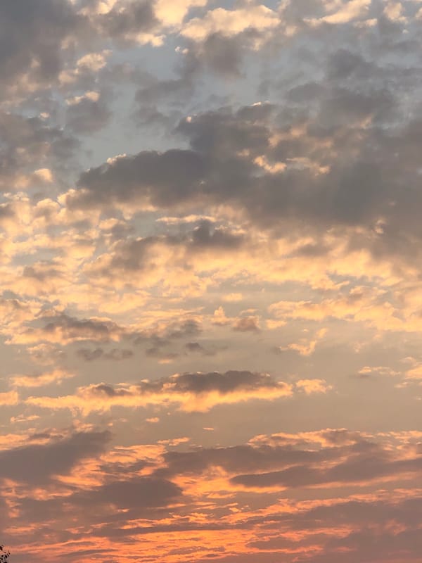 Sunrise over Krasnoyarsk's hilltop chapel and park