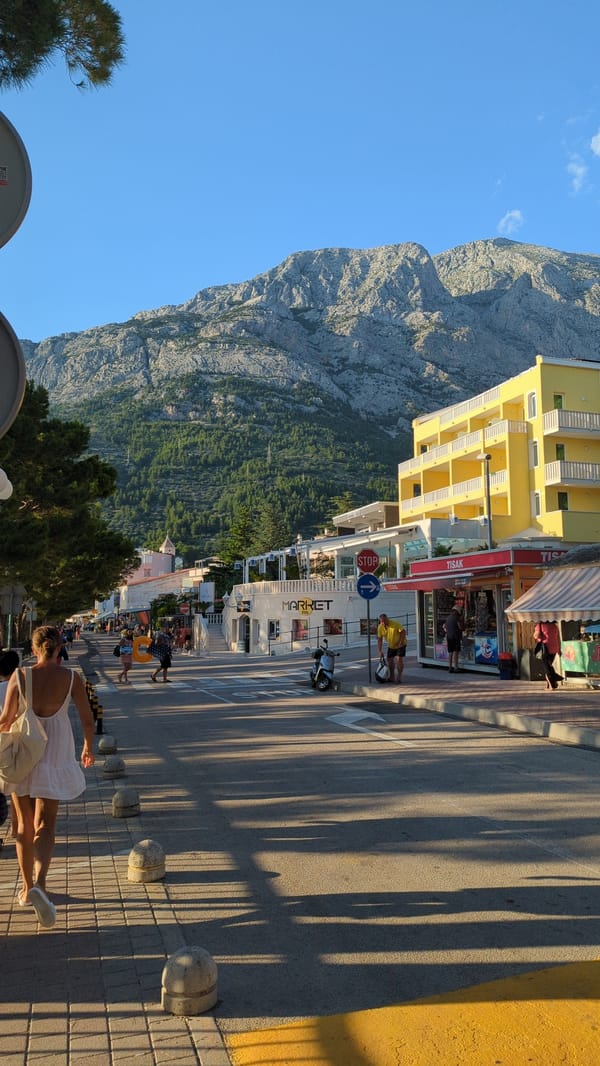 Golden hour along the Dalmatian coast in Baška Voda