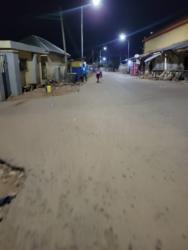 Evening street activity recorded near INEC office in Jos