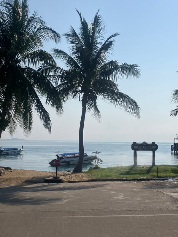 Quiet coastal moments and traveler's gear captured in Thailand