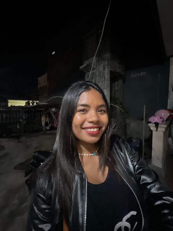 Night stroll through Denpasar streets with a dog nearby