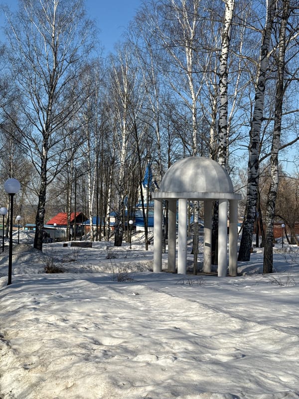 Winter park visit captured in Izhevsk, Russia