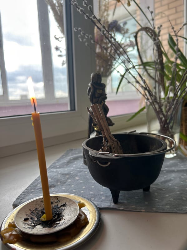 Home spiritual altar documented in Balashikha, Russia