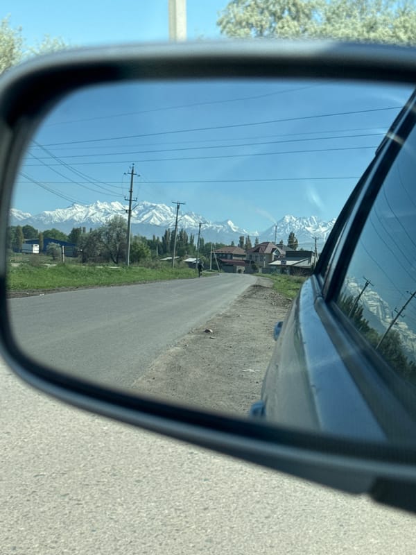 Morning scenes captured in rural Alamüdün with mountain backdrop