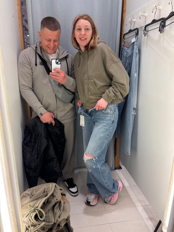 Woman photographed trying on jeans in Minsk dressing room