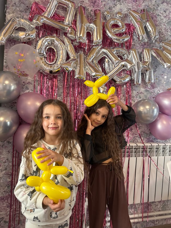 Backyard birthday party in Oseyevo with a Cheburashka entertainer