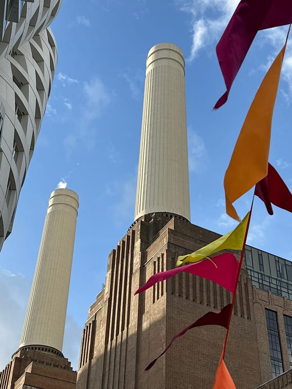 Battersea Power Station photographed from street level in London