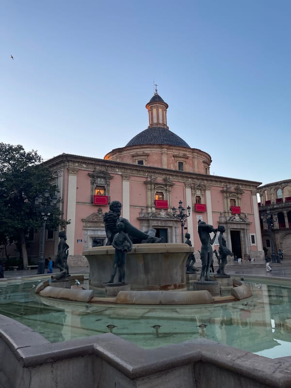 Historic Plaza de la Virgen documented in Valencia