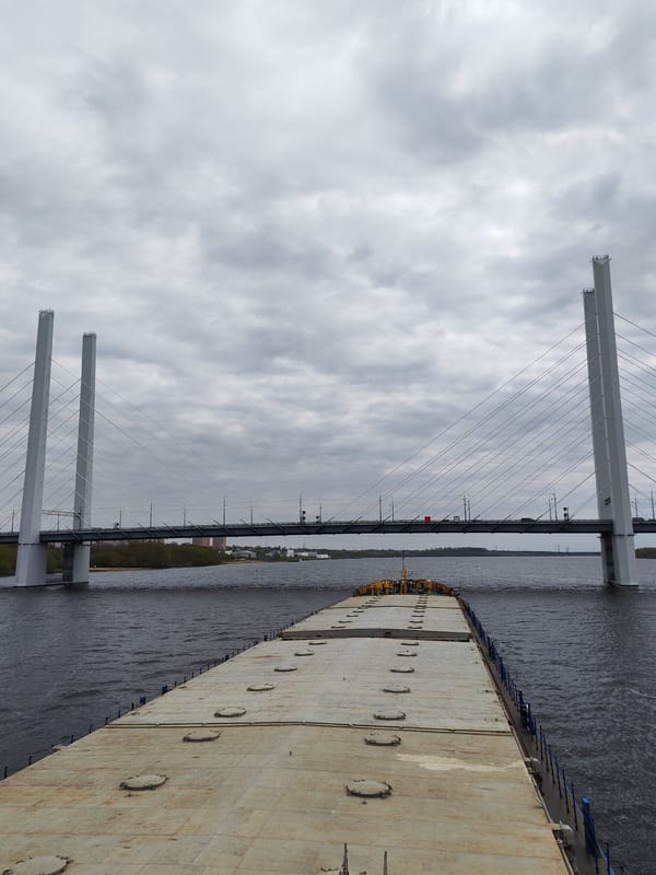 October Bridge documented from multiple angles in Cherepovets
