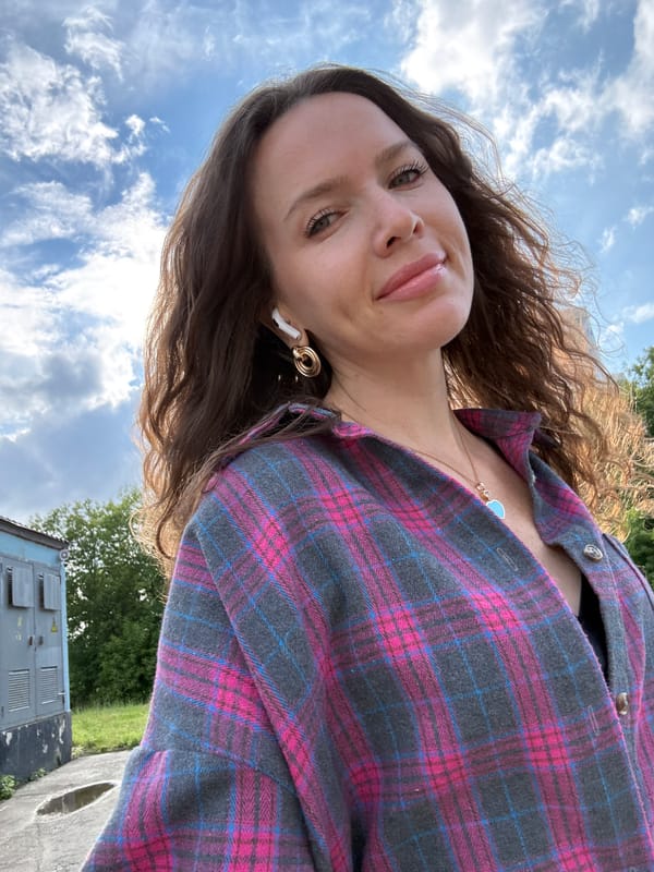 Selfies and dramatic skies over Moscow on a cloudy afternoon