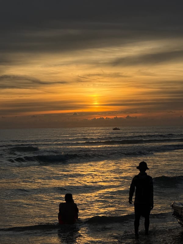 Karon Beach wraps up a busy day at golden hour